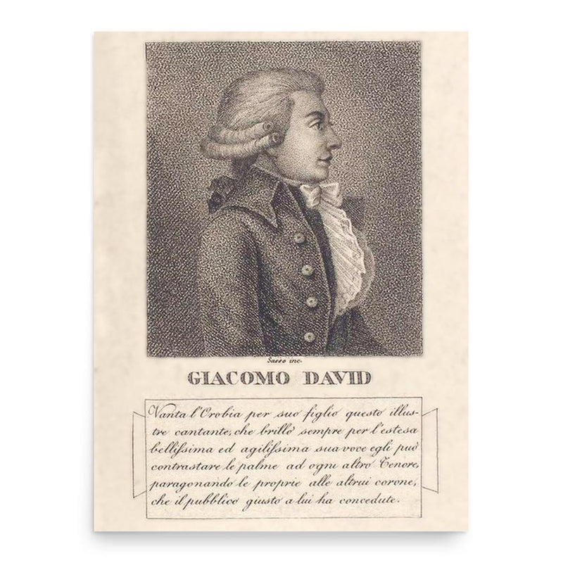 Giacomo David poster print, in size 18x24 inches.