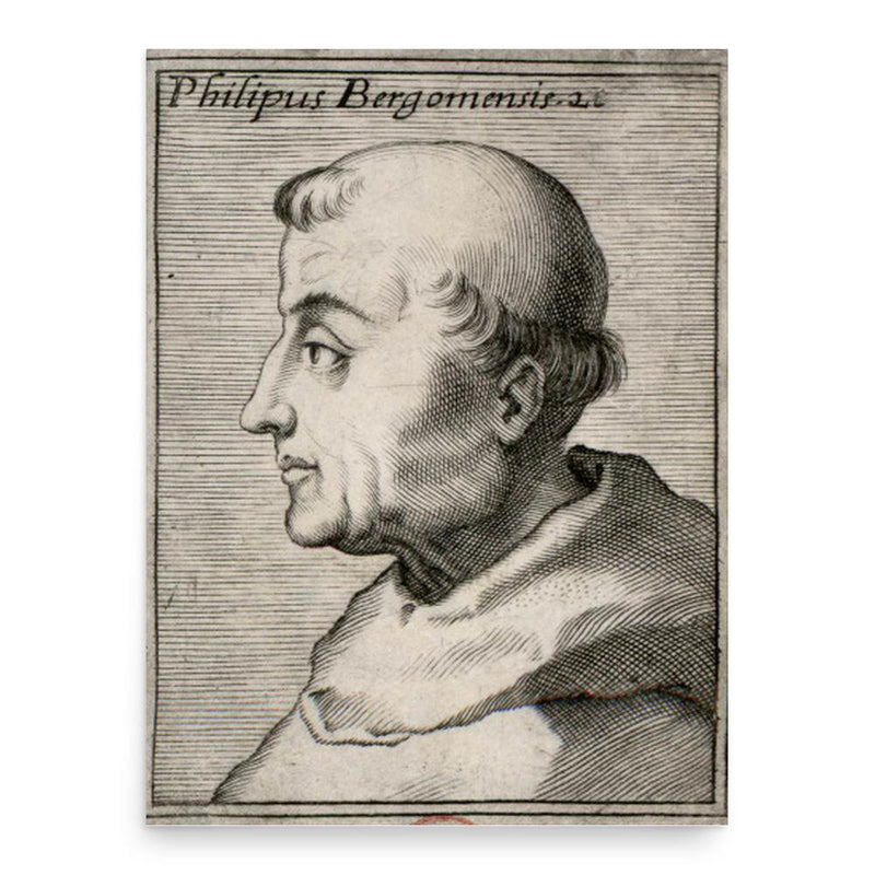 Giacomo Filippo Foresti poster print, in size 18x24 inches.