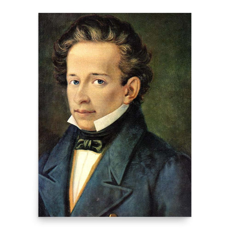 Giacomo Leopardi poster print, in size 18x24 inches.