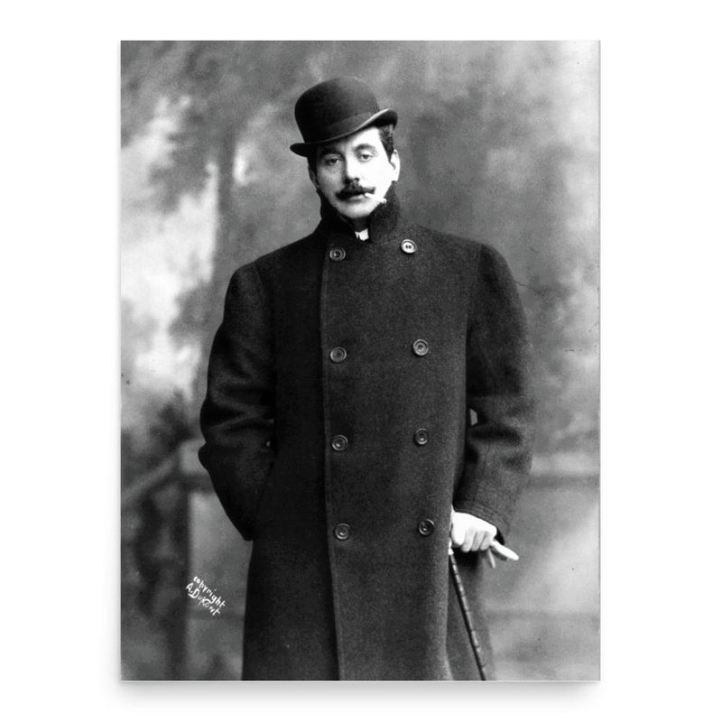 Giacomo Puccini poster print, in size 18x24 inches.