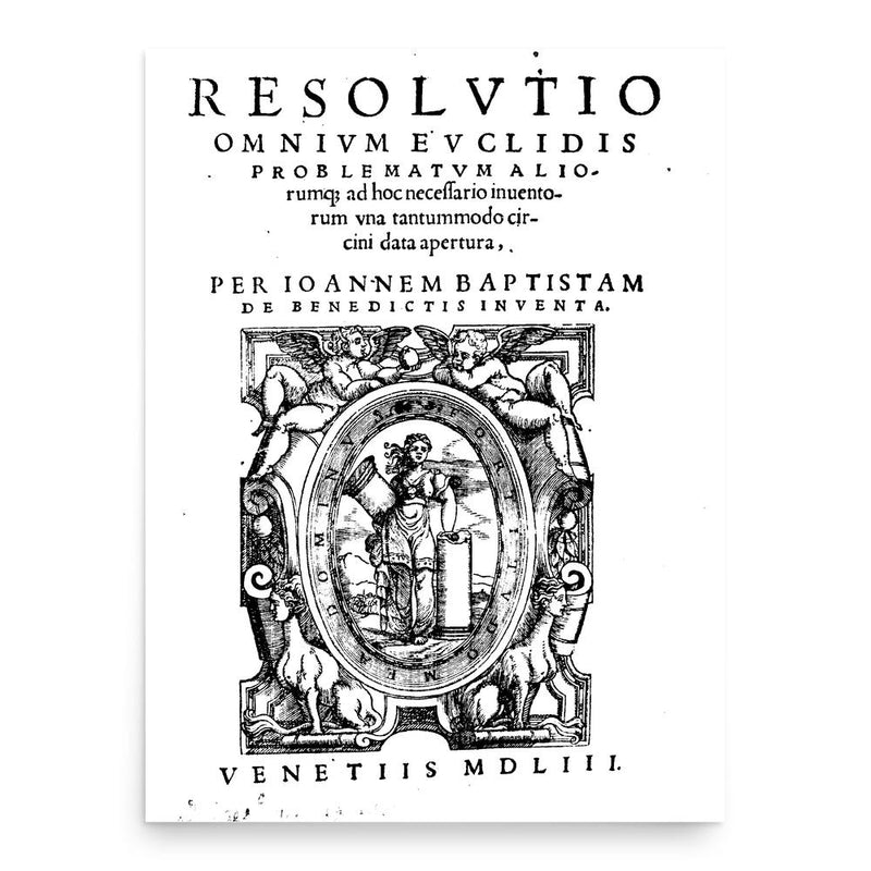 Giambattista Benedetti poster print, in size 18x24 inches.