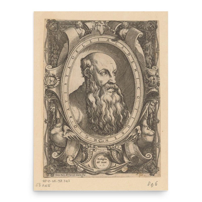 Giambattista Gelli poster print, in size 18x24 inches.