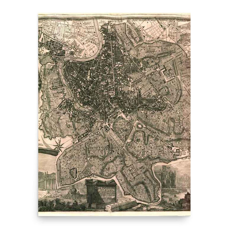 Giambattista Nolli poster print, in size 18x24 inches.