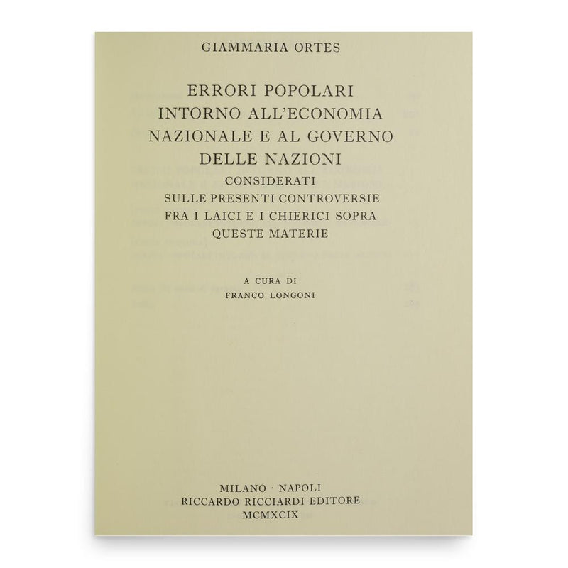 Giammaria Ortes poster print, in size 18x24 inches.