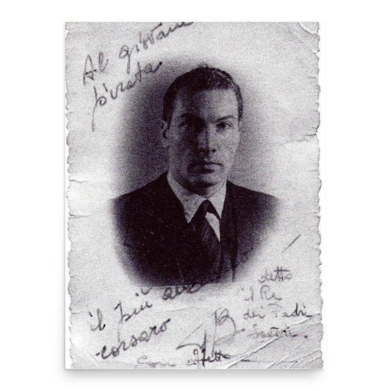 Gian Luigi Bonelli poster print, in size 18x24 inches.