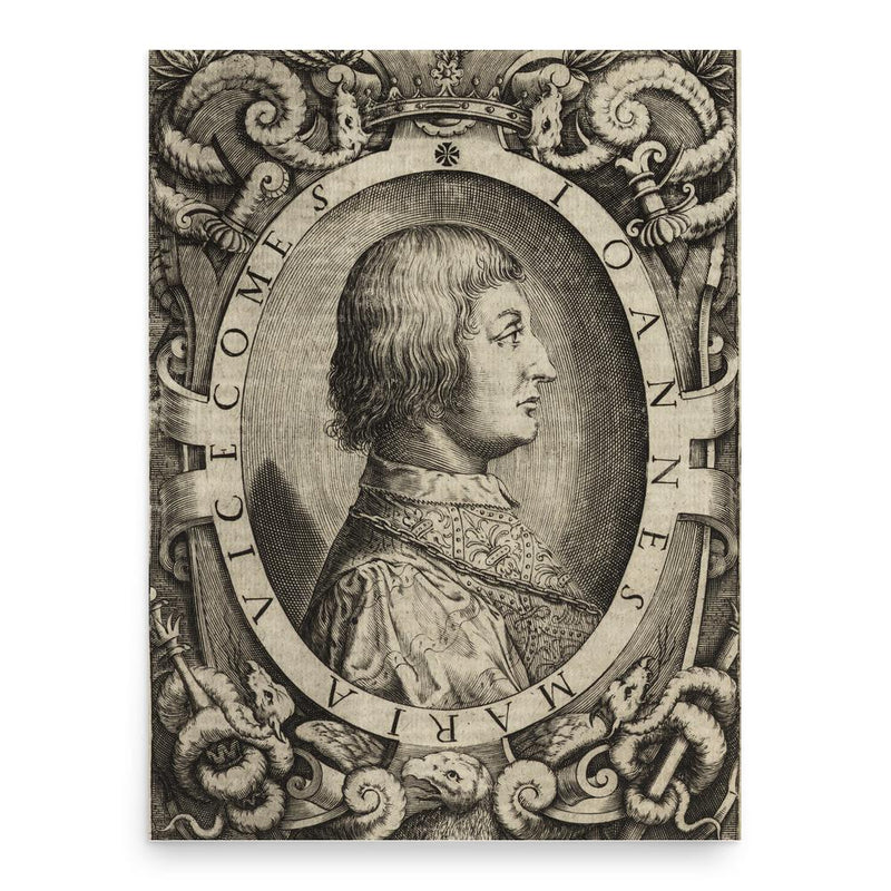 Gian Maria Visconti poster print, in size 18x24 inches.