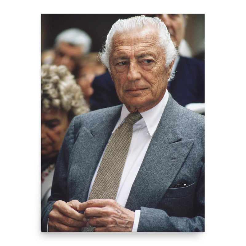 Gianni Agnelli poster print, in size 18x24 inches.