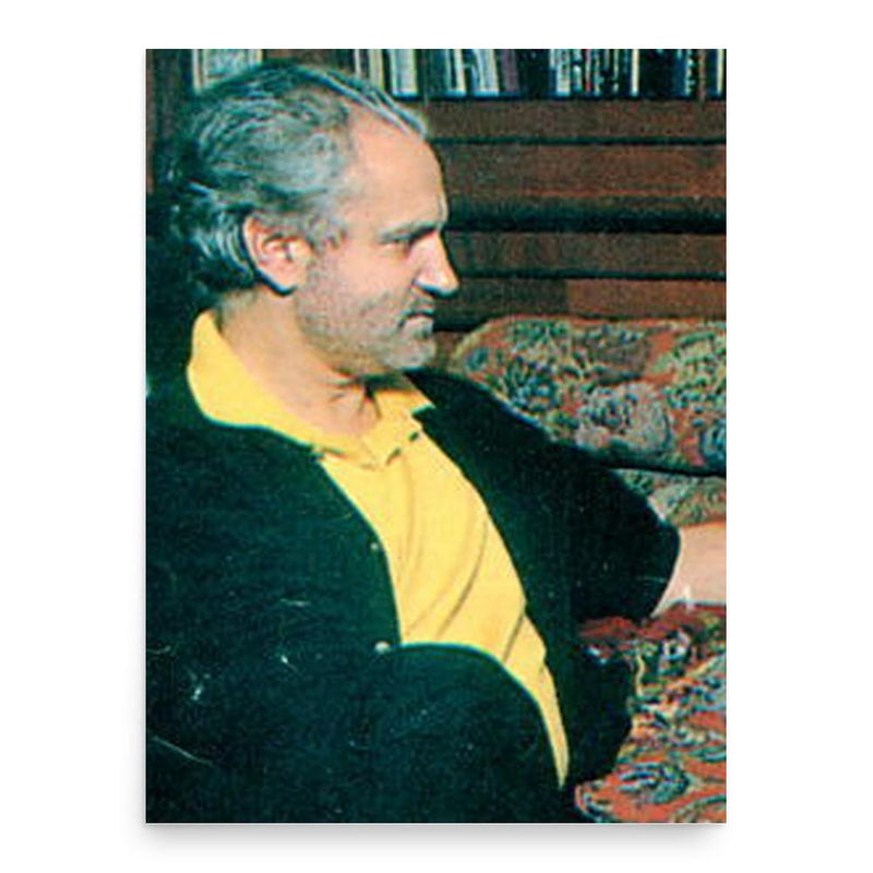 Gianni Versace poster print, in size 18x24 inches.