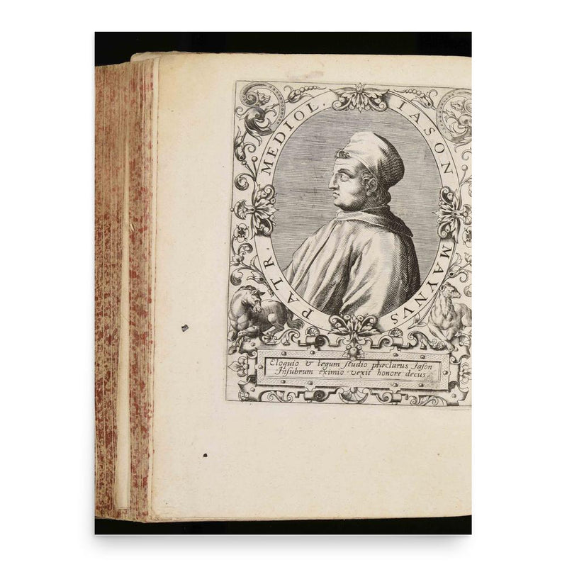 Giasone del Maino poster print, in size 18x24 inches.