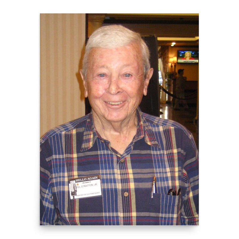 Gil Stratton poster print, in size 18x24 inches.