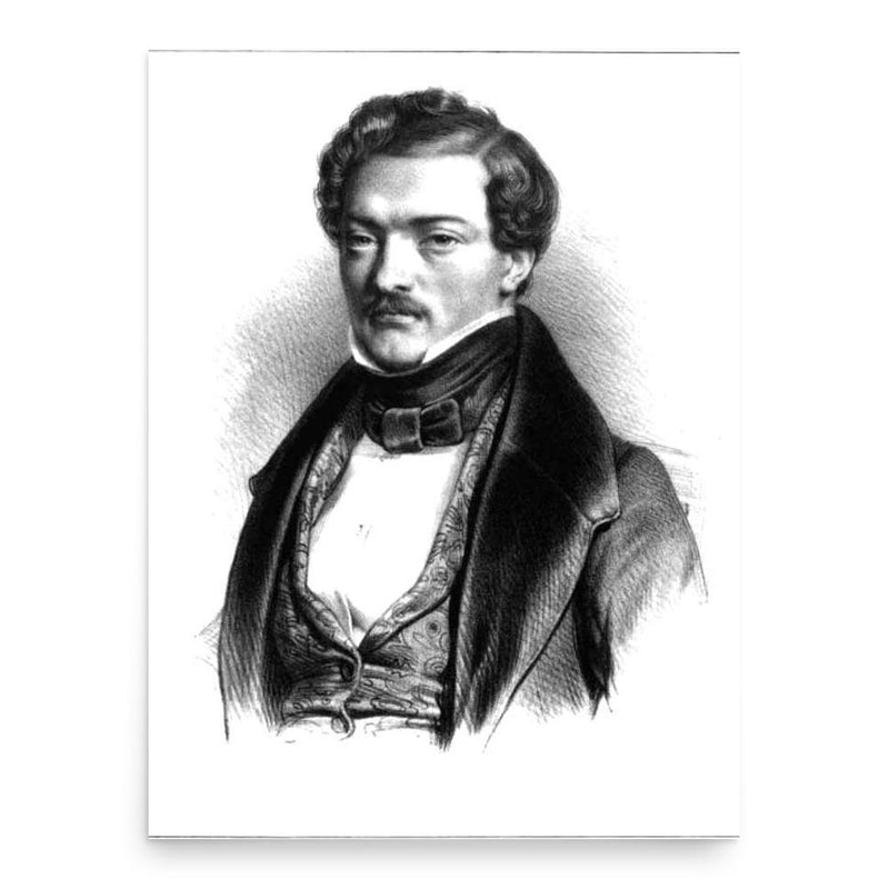 Gilbert Duprez poster print, in size 18x24 inches.