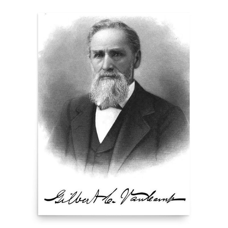 Gilbert Van Camp poster print, in size 18x24 inches.