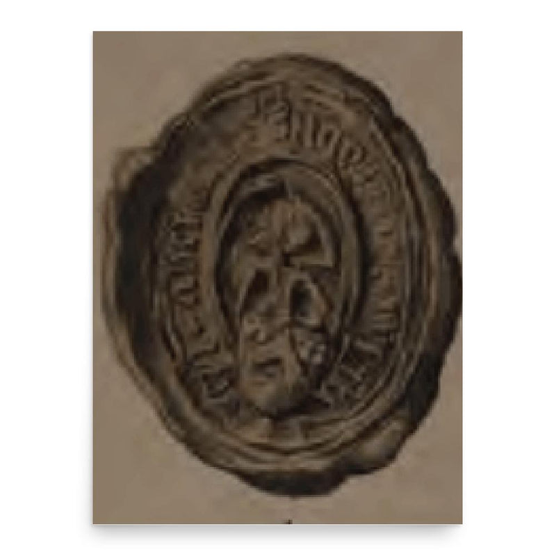 Gilbert de Greenlaw poster print, in size 18x24 inches.