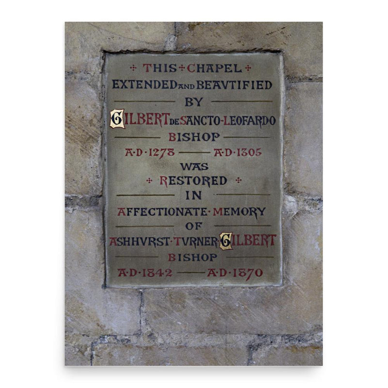 Gilbert of St Leonard poster print, in size 18x24 inches.