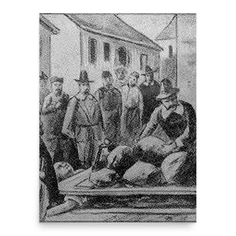 Giles Corey poster print, in size 18x24 inches.
