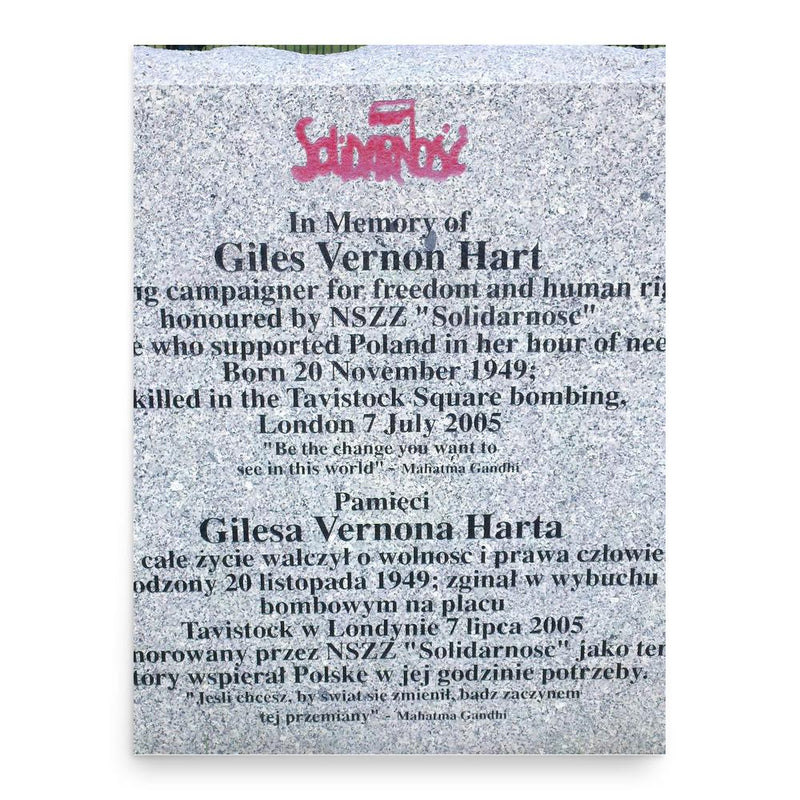 Giles Hart poster print, in size 18x24 inches.