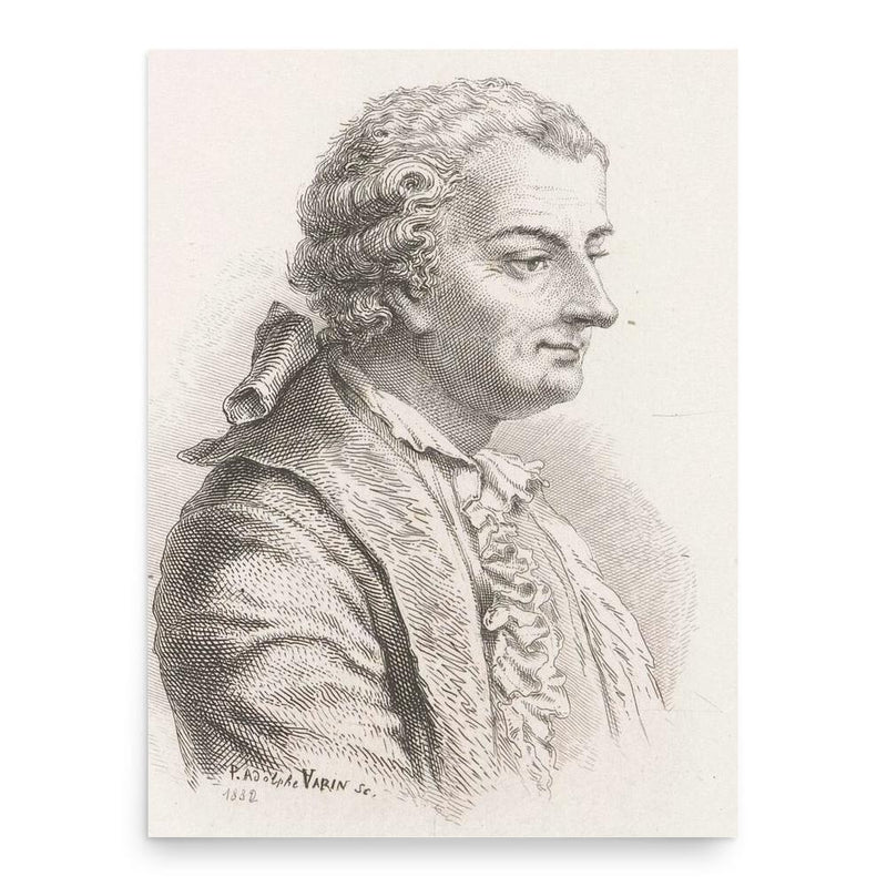 Gilles Demarteau poster print, in size 18x24 inches.