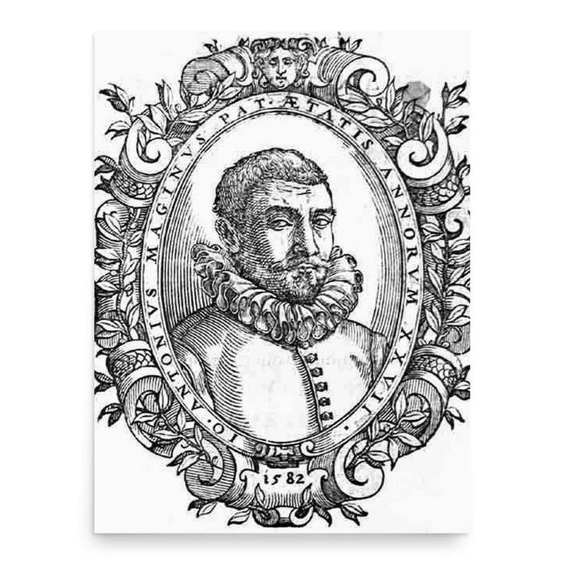 Giovanni Antonio Magini poster print, in size 18x24 inches.