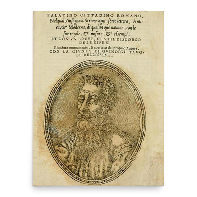 Giovanni Battista Palatino poster print, in size 18x24 inches.