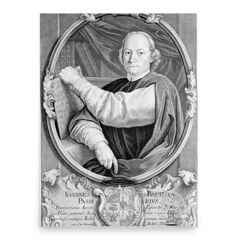 Giovanni Battista Passeri poster print, in size 18x24 inches.