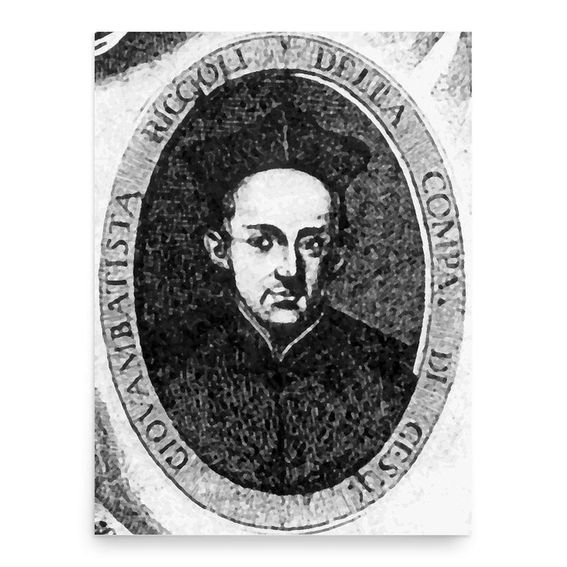 Giovanni Battista Riccioli poster print, in size 18x24 inches.