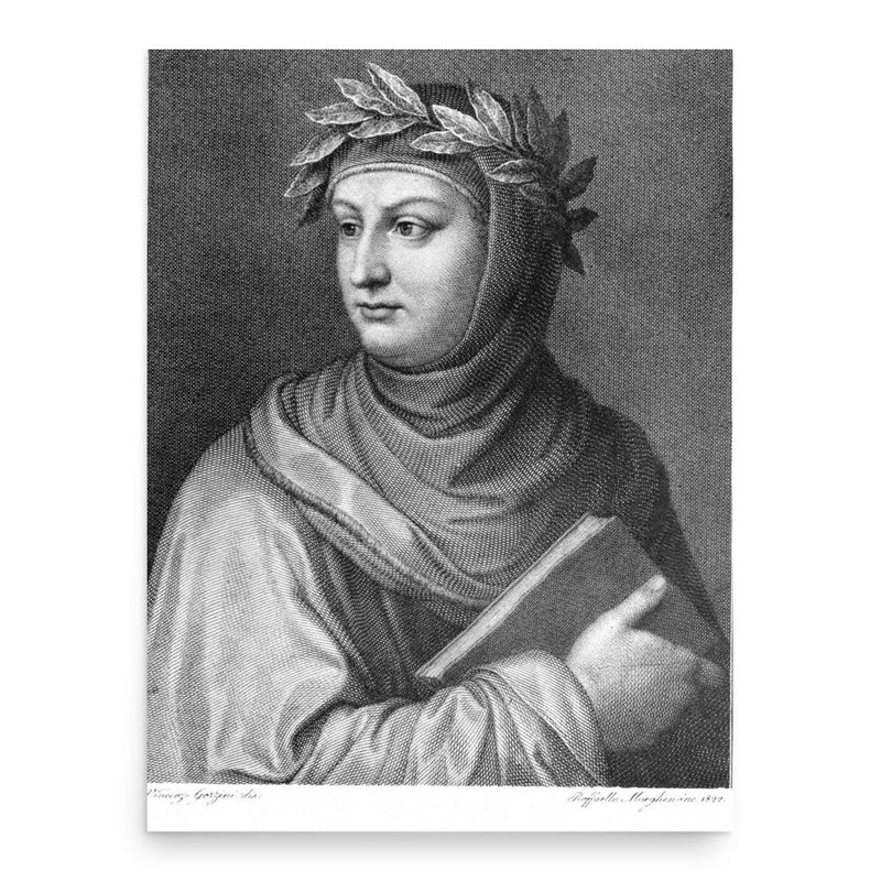 Giovanni Boccaccio poster print, in size 18x24 inches.