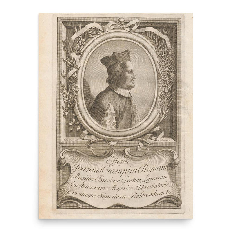 Giovanni Ciampini poster print, in size 18x24 inches.