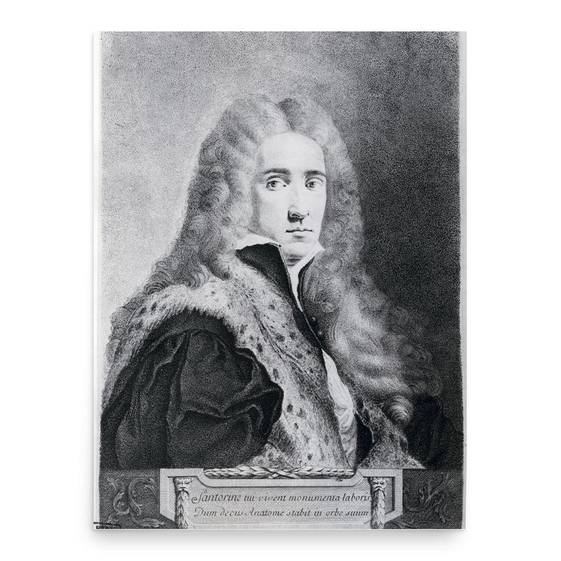 Giovanni Domenico Santorini poster print, in size 18x24 inches.