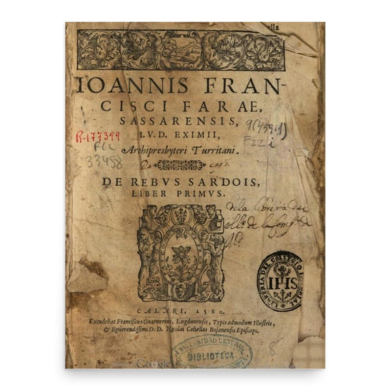 Giovanni Francesco Fara poster print, in size 18x24 inches.