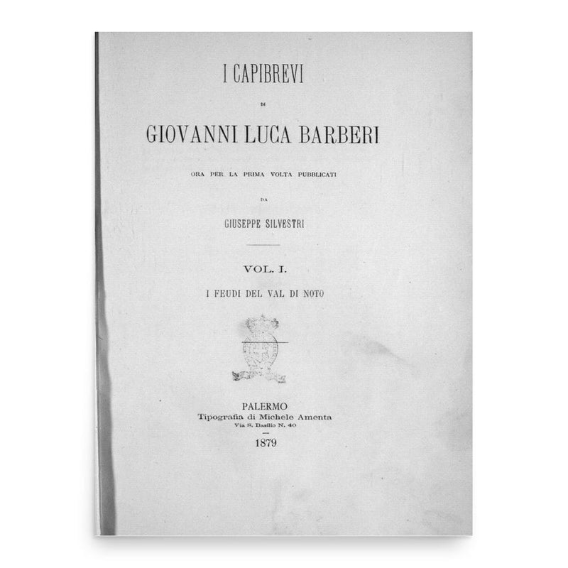 Giovanni Luca Barberi poster print, in size 18x24 inches.