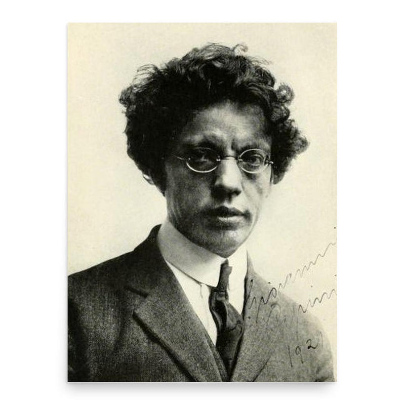 Giovanni Papini poster print, in size 18x24 inches.