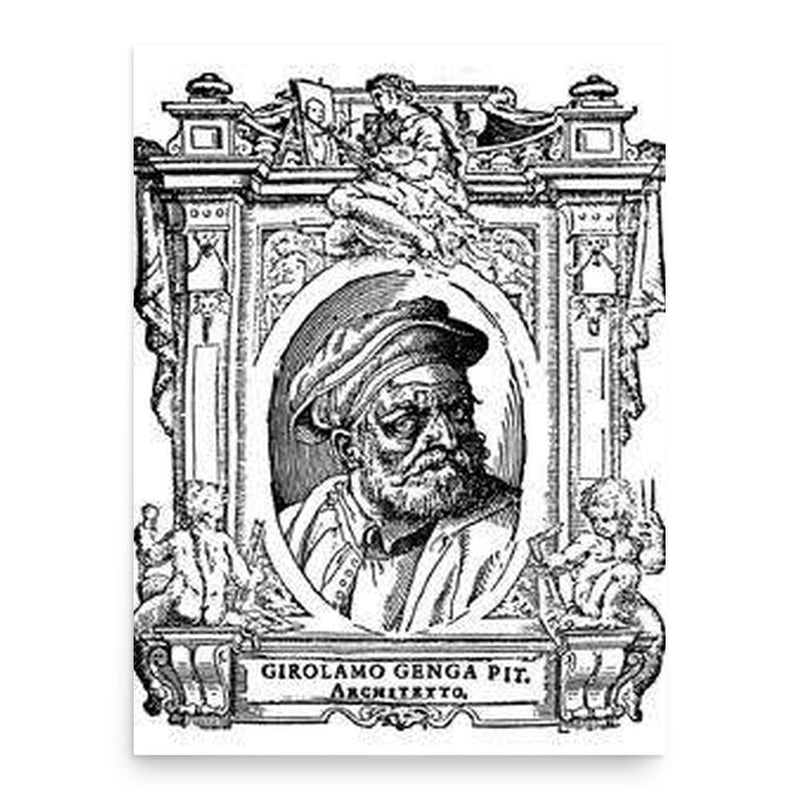 Girolamo Genga poster print, in size 18x24 inches.