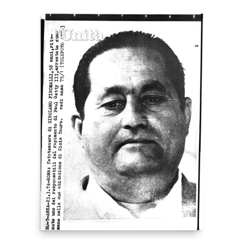 Girolamo Piromalli poster print, in size 18x24 inches.