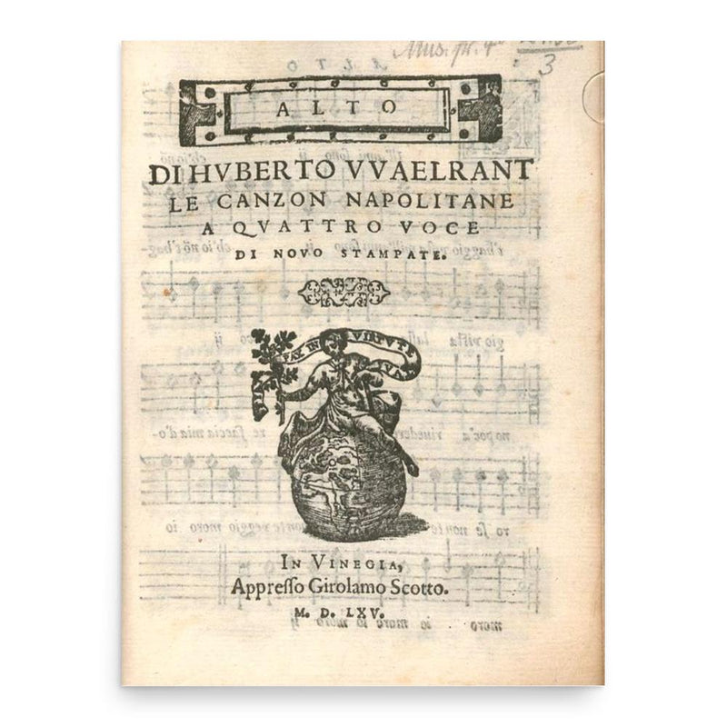 Girolamo Scotto poster print, in size 18x24 inches.