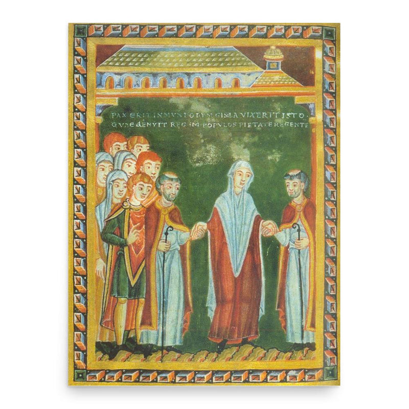 Gisela of Swabia poster print, in size 18x24 inches.