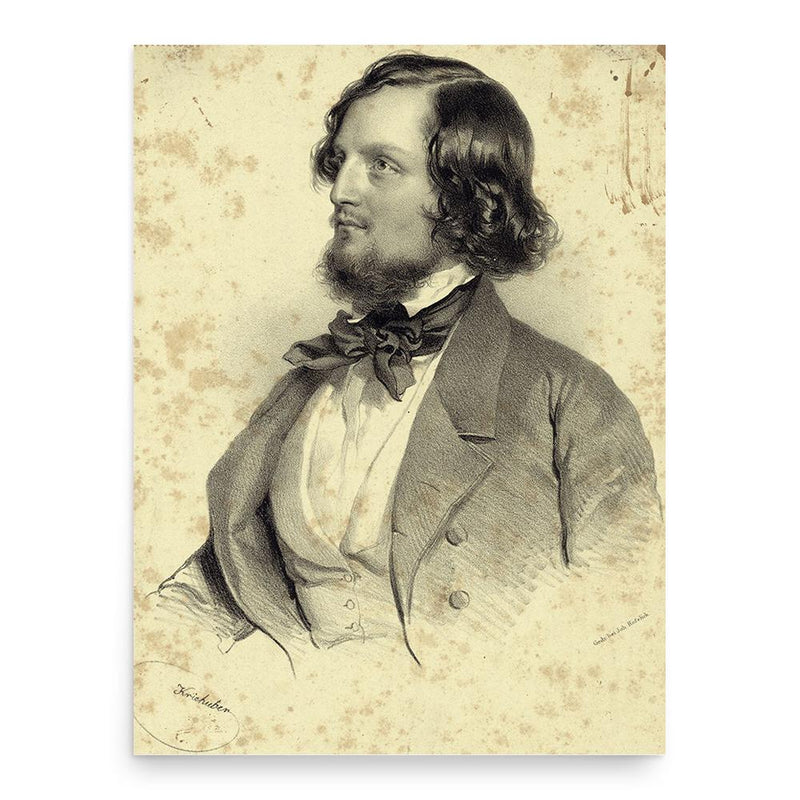 Giulio Briccialdi poster print, in size 18x24 inches.