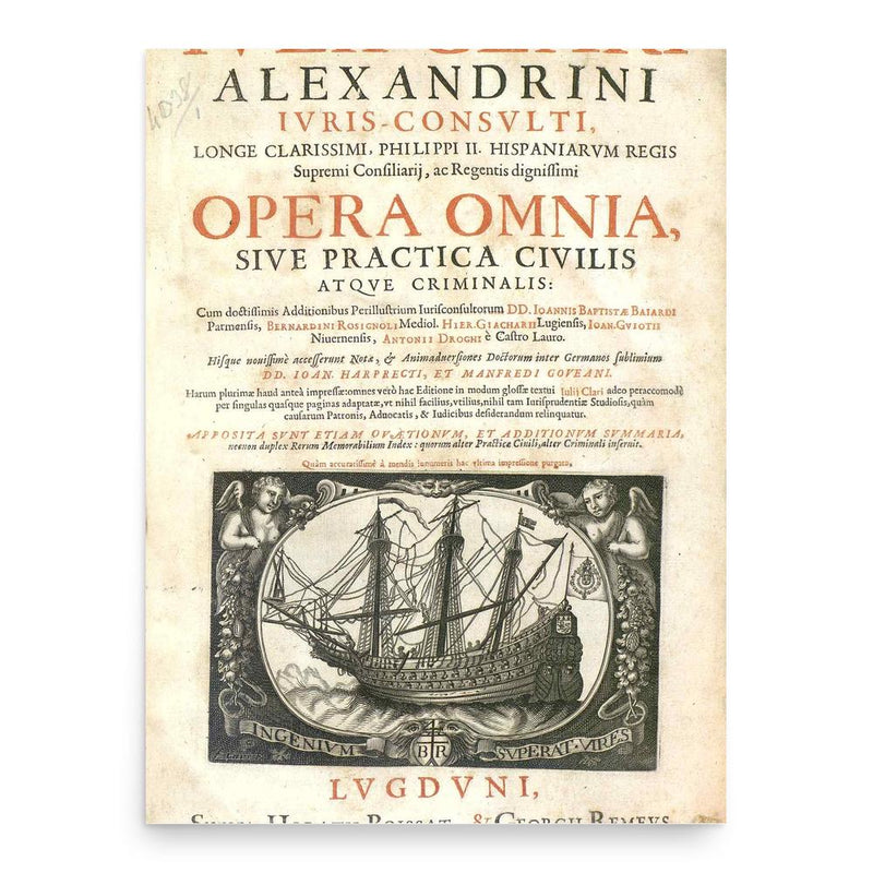 Giulio Claro poster print, in size 18x24 inches.