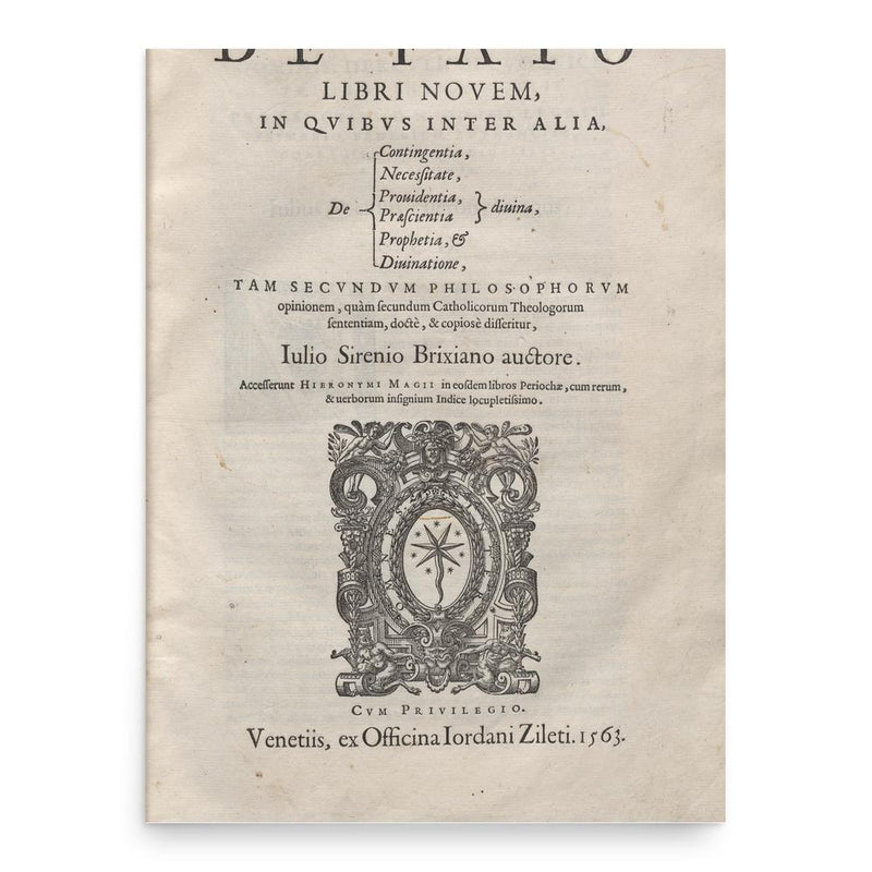 Giulio Sirenio poster print, in size 18x24 inches.