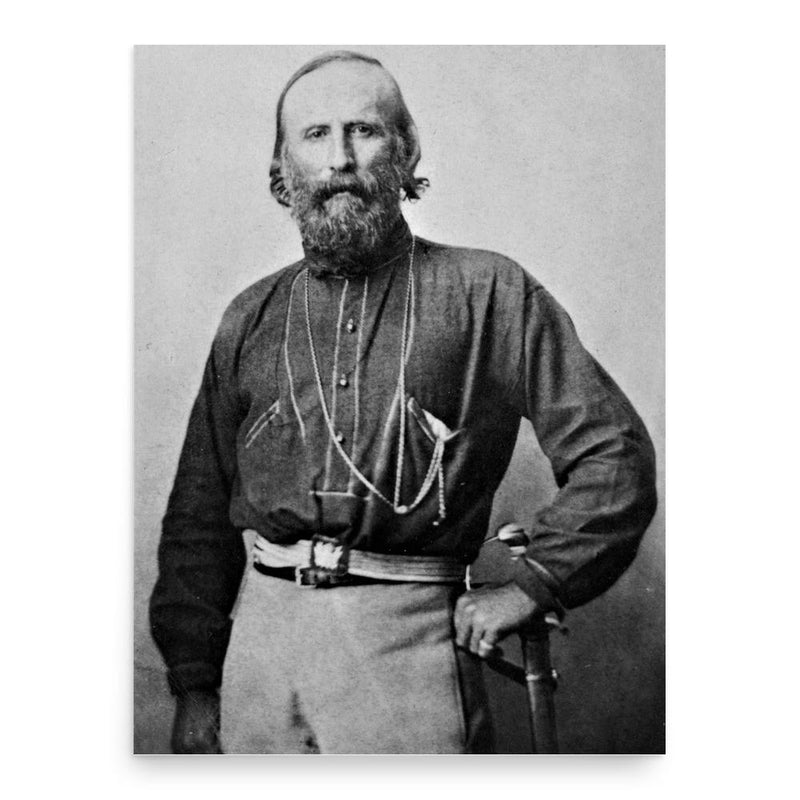 Giuseppe Garibaldi poster print, in size 18x24 inches.