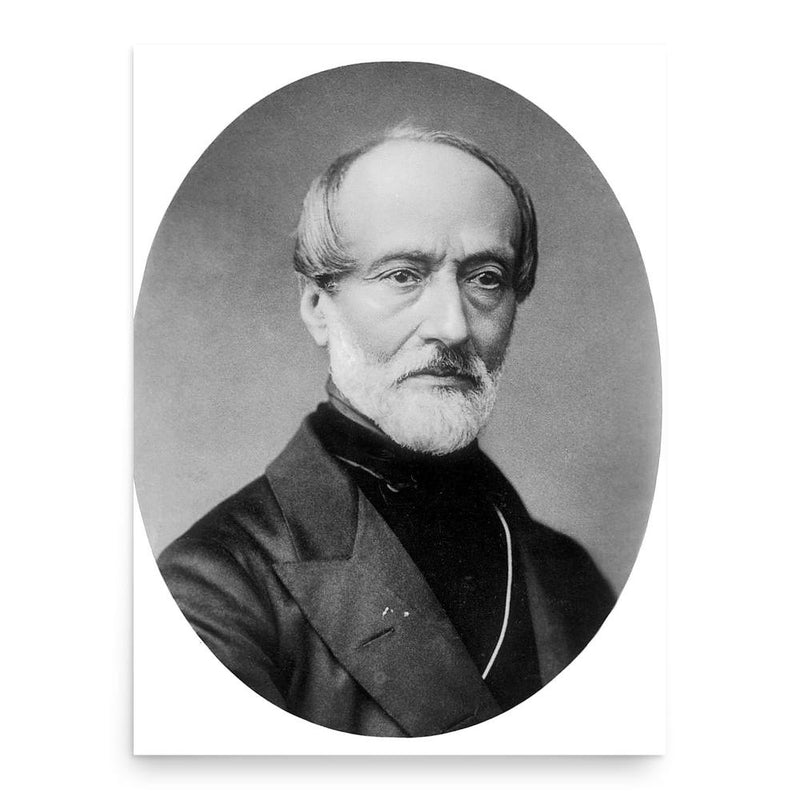 Giuseppe Mazzini poster print, in size 18x24 inches.