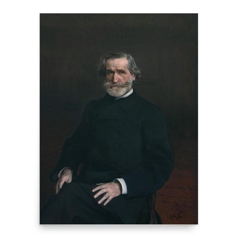 Giuseppe Verdi poster print, in size 18x24 inches.