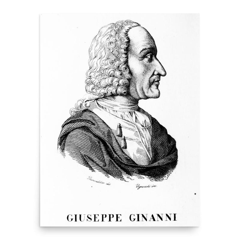 Giuseppe Zinanni poster print, in size 18x24 inches.