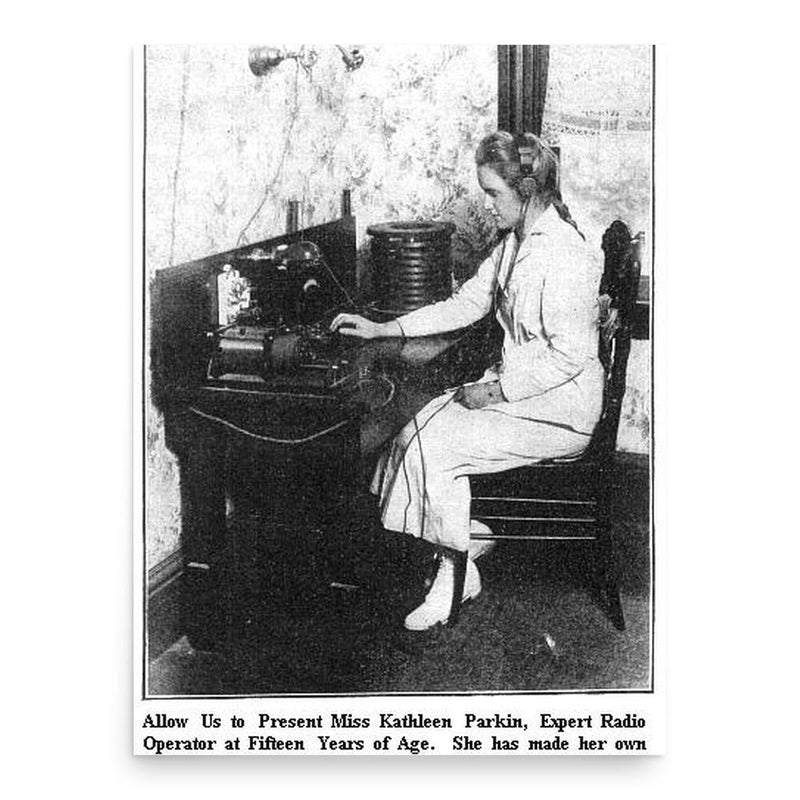 Gladys Kathleen Parkin poster print, in size 18x24 inches.