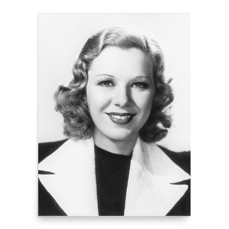 Glenda Farrell poster print, in size 18x24 inches.