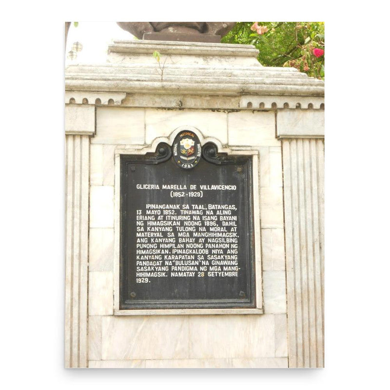 Gliceria Marella de Villavicencio poster print, in size 18x24 inches.
