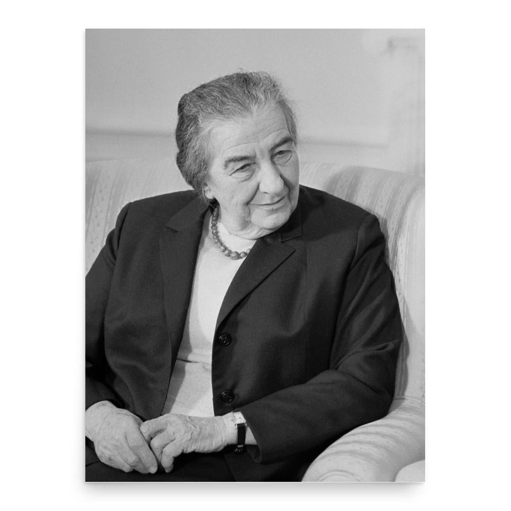 Golda Meir poster print, in size 18x24 inches.