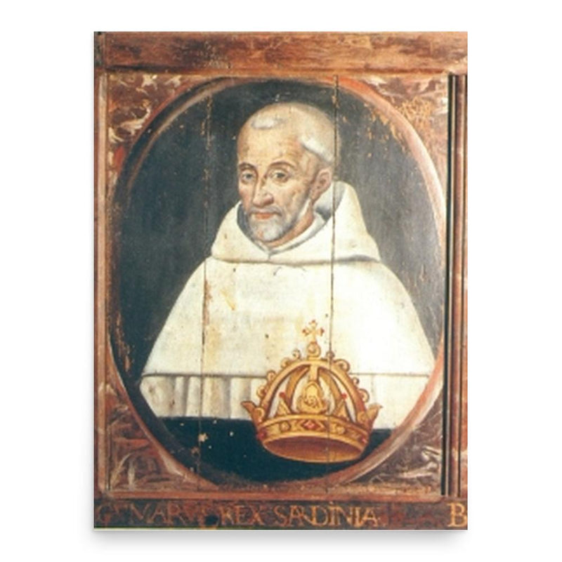 Gonario II of Torres poster print, in size 18x24 inches.