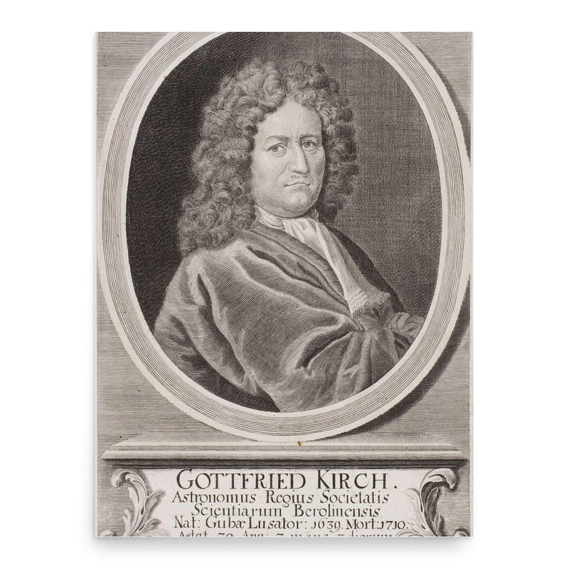 Gottfried Kirch poster print, in size 18x24 inches.