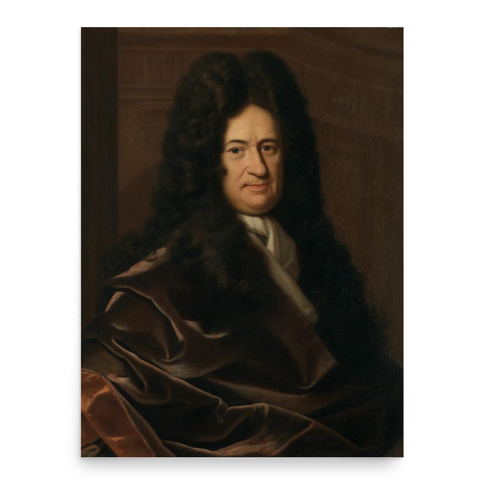 Gottfried Wilhelm Leibniz poster print, in size 18x24 inches.