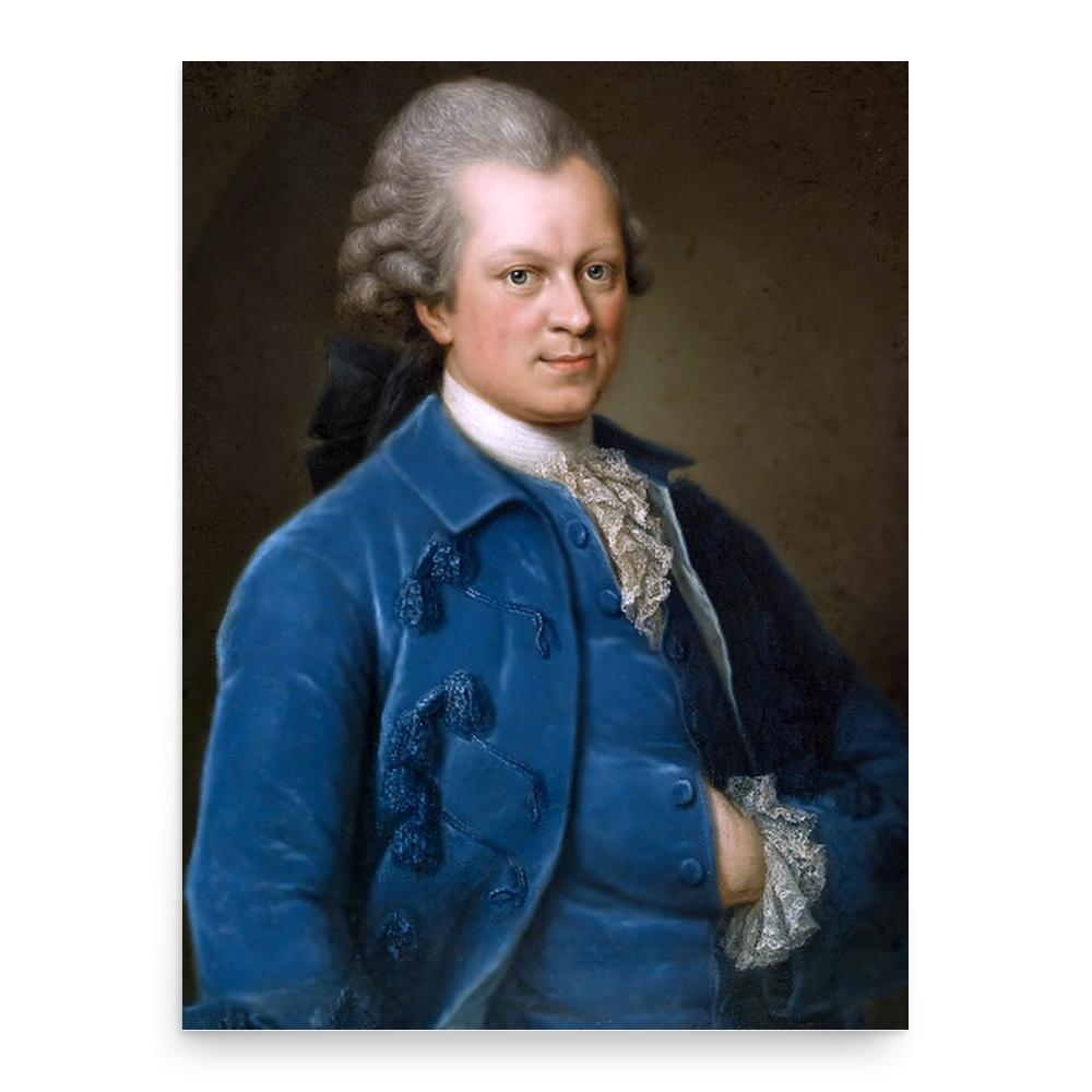 Gotthold Ephraim Lessing poster print, in size 18x24 inches.